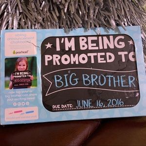 Sibling Announcement chalk board